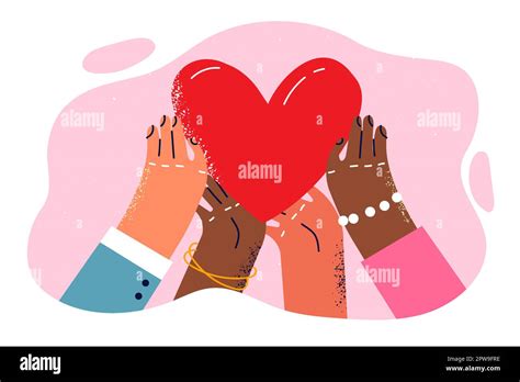 Hands People Of Different Races And Nationalities Reach For Heart