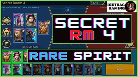 Rare Spirit Doom Tower Secret Room 4 Hard Fun Team Raid Shadow