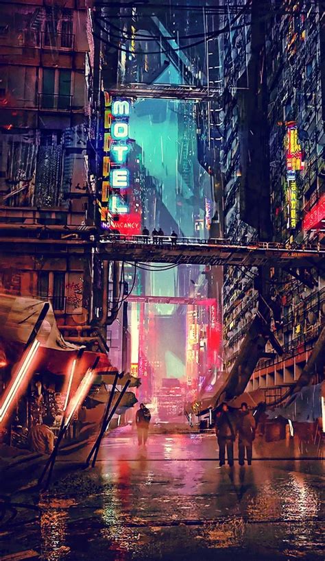 Sci Fi Cyberpunk City Wallpaper Loonaz