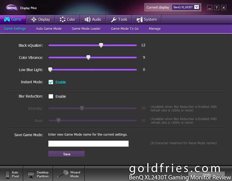 BenQ XL2430T Gaming Monitor Review ~ Page 3 of 3 ~ goldfries