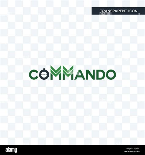 commando vector icon isolated on transparent background, commando logo ...