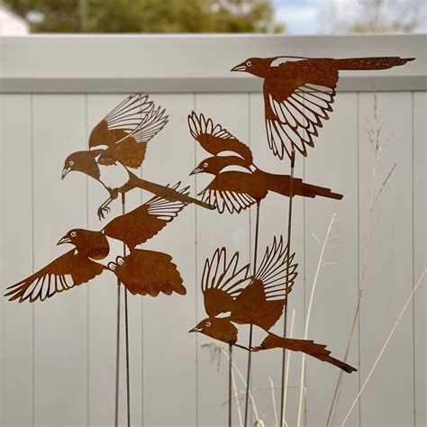 Set Of Blue Jay Plant Stakes Home And Garden Accents Exterior