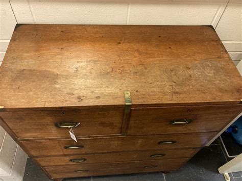 Lot 580 Campaign Chest A 19th Century Brass Bound