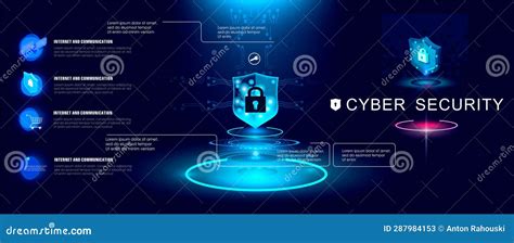 Cyber Security Banner Design Stock Illustration - Illustration of ...