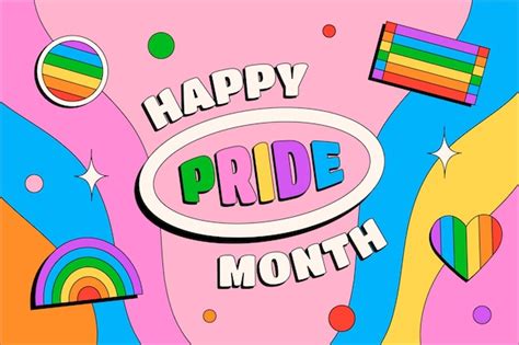 Fondo Plano Del Mes Del Orgullo Lgbt Vector Gratis