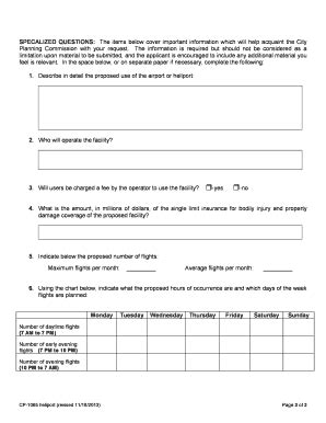 Fillable Online Cityplanning Lacity Airports Heliports Los Angeles