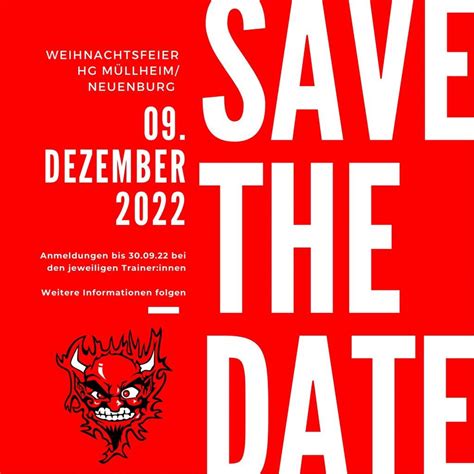 SAVE THE DATE Weihnachtsfeier 2022 HG Müllheim Neuenburg Handball