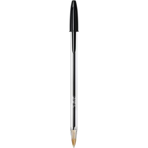 Stylo Bille Bic Cristal Pointe Moyenne Avec Capuchon Noir