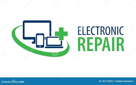 Vector Logo Of The Electronics Repair Service Stock Illustration