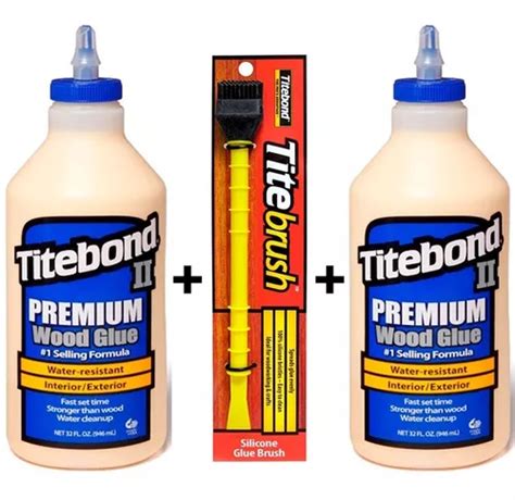 Titebond Cola P Madeira Kit C Kg Pincel Tite Brush