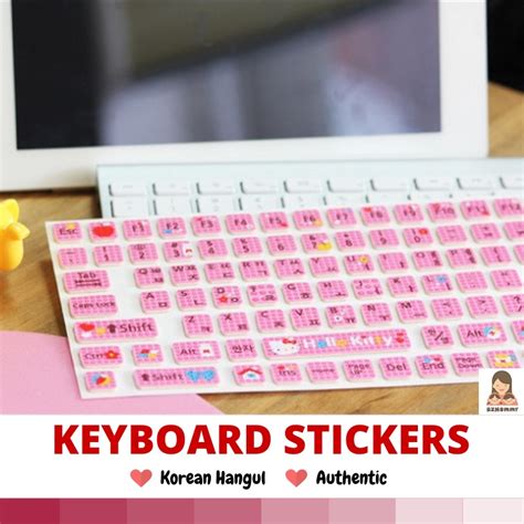 Cartoon Princess English Korean Hangul Hangeul Keyboard Stickers ...