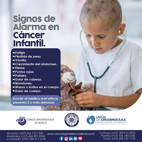 Signos de Alarma en Cáncer Infantil Oncólogos del Occidente S A S