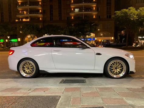 Bmw M F White With Gold Bbs Rt Wheel Wheel Front