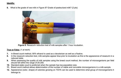 Solved Identify 6 What Is The Grade Of Raw Milk In Figure