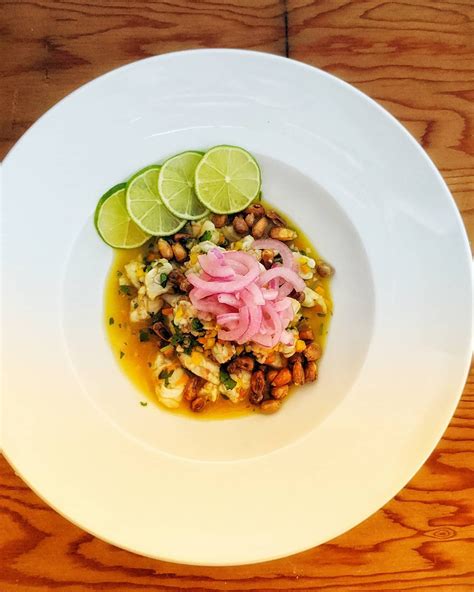 Shrimp ceviche with crispy cancha (Peruvian corn) #ceviche # ...