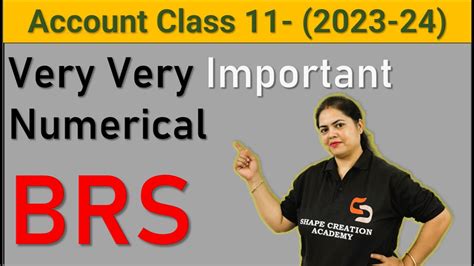 Important Numerical On Brs Case Cr Balance As Per Pass Book Brs Class 11 Session 2023