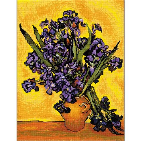 Irises After Van Gogh S Painting Counted Cross Stitch Kit X