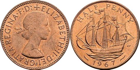 Großbritannien Half Penny 1967 ss MA Shops