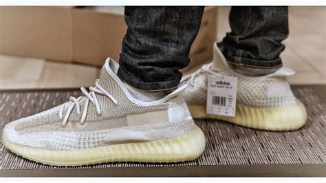 Adidas Yeezy Boost 350 V2 Natural Unboxing And On Foot Review Youtube