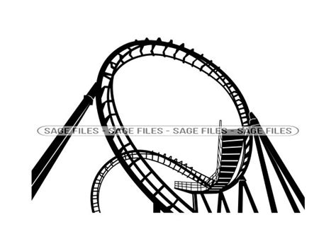 Roller Coaster Silhouette Clip Art