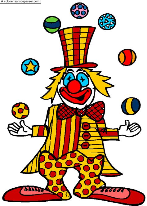 Coloriage Clown Jongleur Sans D Passer