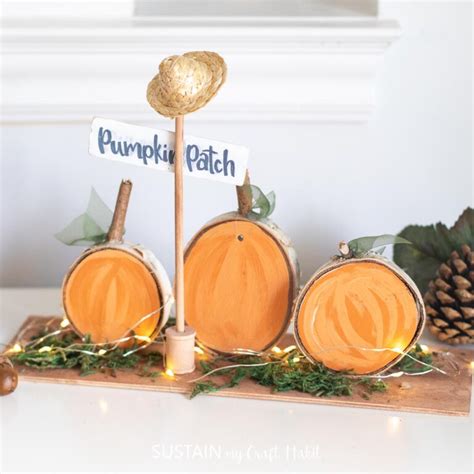 Cutest Pumpkin Patch Craft With Driftwood Sustain My Craft Habit