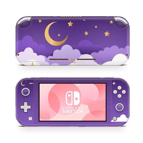 Nintendo Switch Lite Skin Decal For Game Console Moon Star Fluffy Etsy