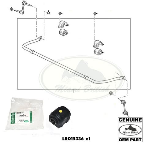 LAND ROVER REAR STABILIZER ANTI ROLL BAR BUSH BUSHING X1 LR3 LR4