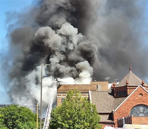 Downtown Apartment Building On Fire Yesterday