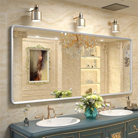 Amazon Golomo X Silver Mirror For Bathroom Large Silver