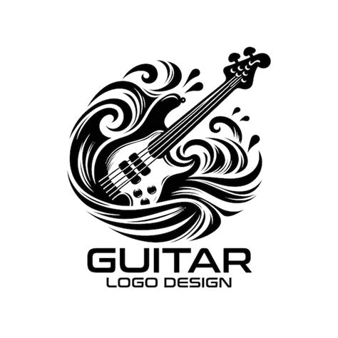 Premium Vector Guitar Vector Logo Design