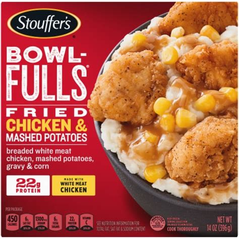 Stouffer's Bowl-Fulls Fried Chicken & Mashed Potatoes Frozen Meal, NET WT 14 OZ - Kroger