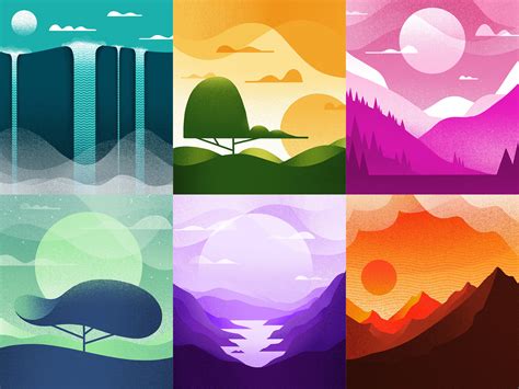 Textured Landscapes by Brad Hansen on Dribbble