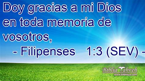 Filipenses 1 3 SEV Doy Gracias A Mi Dios En Toda Memoria De