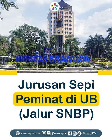 10 Jurusan Sepi Peminat Jalur SNBP Di UB MASUK PTN Belajar Online