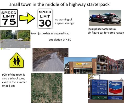 Small Town In The Middle Of A Highway Starter Pack R Starterpacks