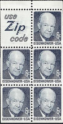 US 1393b MNH Booklet Pane 1970 Dwight David Eisenhower EBay