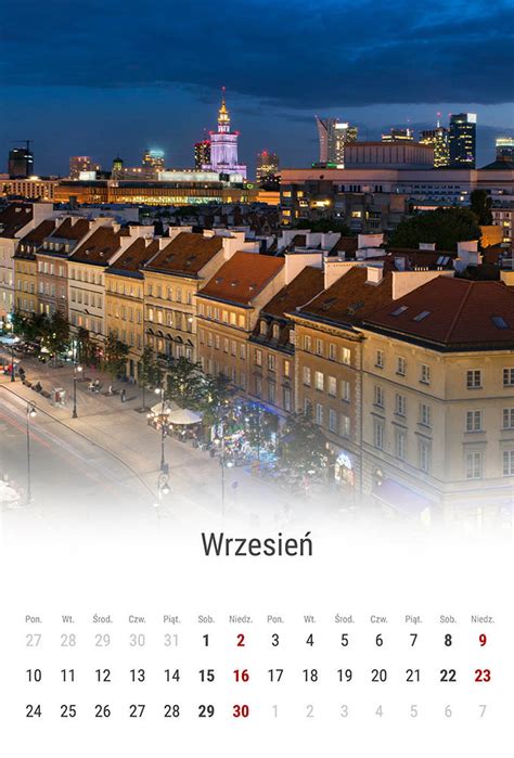 Myselfbook Kalendarz Cienny Warszawa Delikatny