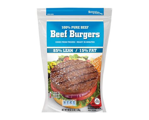 100 Pure Beef Frozen Burgers Aldi Us