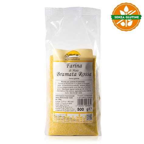 Farina Di Mais Bramata Rossa 500g Molino Filippini Senza Glutine D