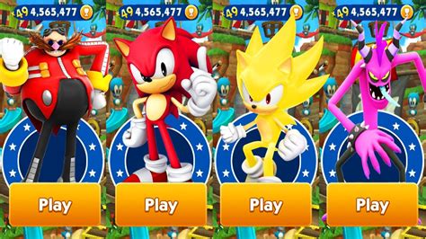 Sonic Dash Super Sonic Vs Dr Eggman Vs Red Sonic Vs All Bosses Zazz Eggman All Characters