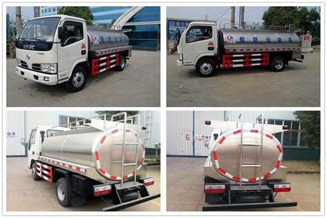 Dongfeng 4X2 10cbm Stainless Steel Milk Tank Truck China Milk