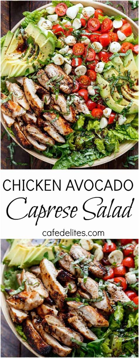 Chicken Avocado Caprese Salad Cafe Delites