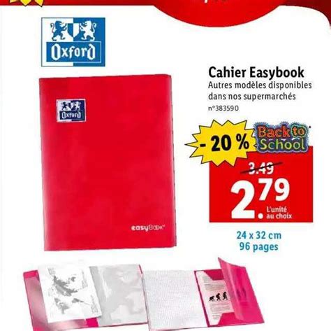 Promo Cahier Easybook Oxford Chez Lidl Icatalogue Fr