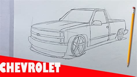 COMO DIBUJAR UNA CAMIONETA CHEVROLET A LAPIZ YouTube