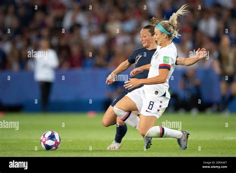 Gaetane Thiney Of France And Julie Ertz Of United States In Action