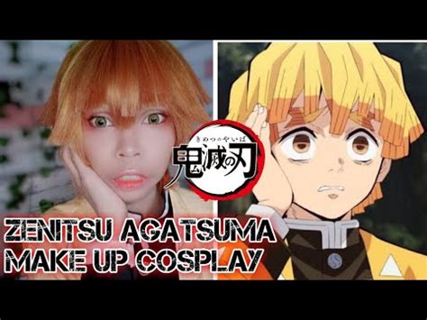 Zenitsu Makeup Cosplay Kimetsu No Yaiba Zenitsu Agatsuma Cosplay