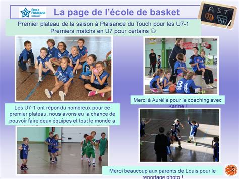 Basket A S T La Gazette Mercredi Octobre La Page De Lecole De