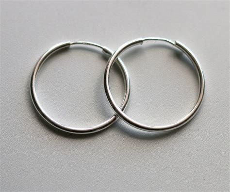 Silver Loop Earrings - D Goldline