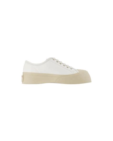 Marni Pablo Lace Up Sneakers Leather In White For Men Lyst